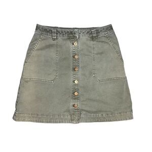 Anthropologie Pilcro and the Letterpress Green Denim Skirt Women’s 2